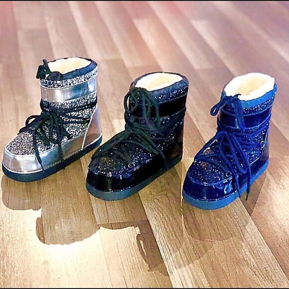 Shoes - Teddy Glitter moon boots